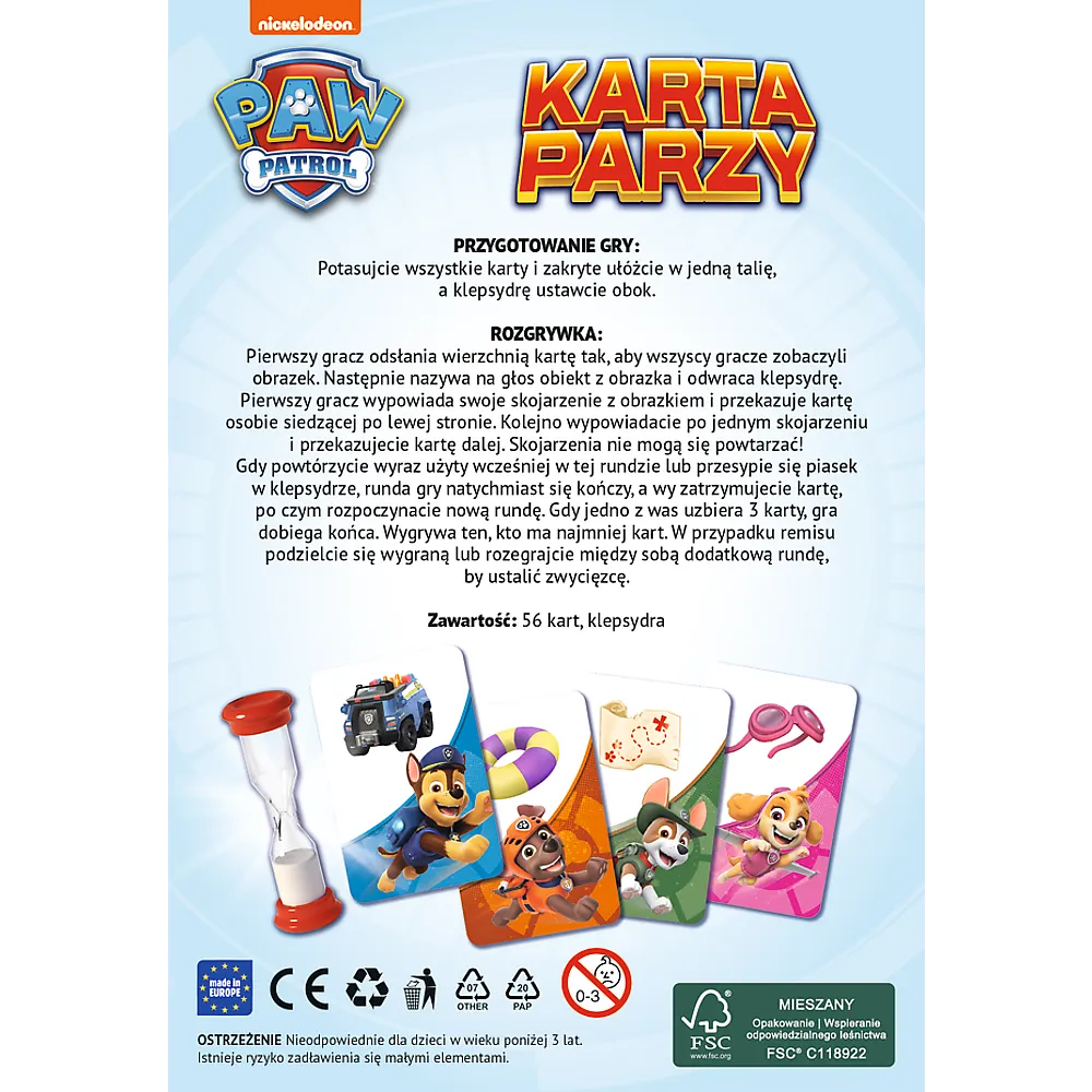 Paw Patrol greitos reakcijos kortų žaidimas vaikams