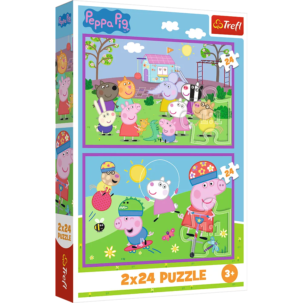 „Peppa žaidimų aikštelėje“ – dėlionė 2×24 detalių