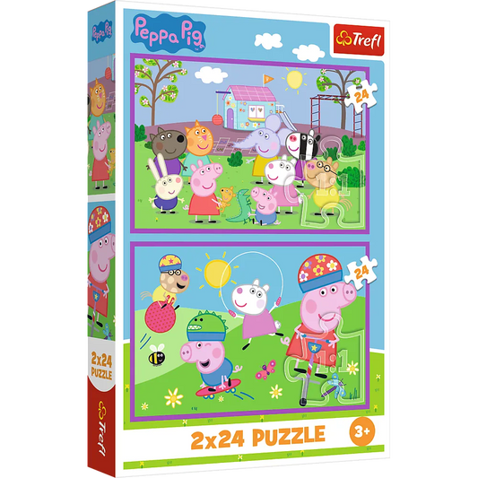 „Peppa žaidimų aikštelėje“ – dėlionė 2×24 detalių