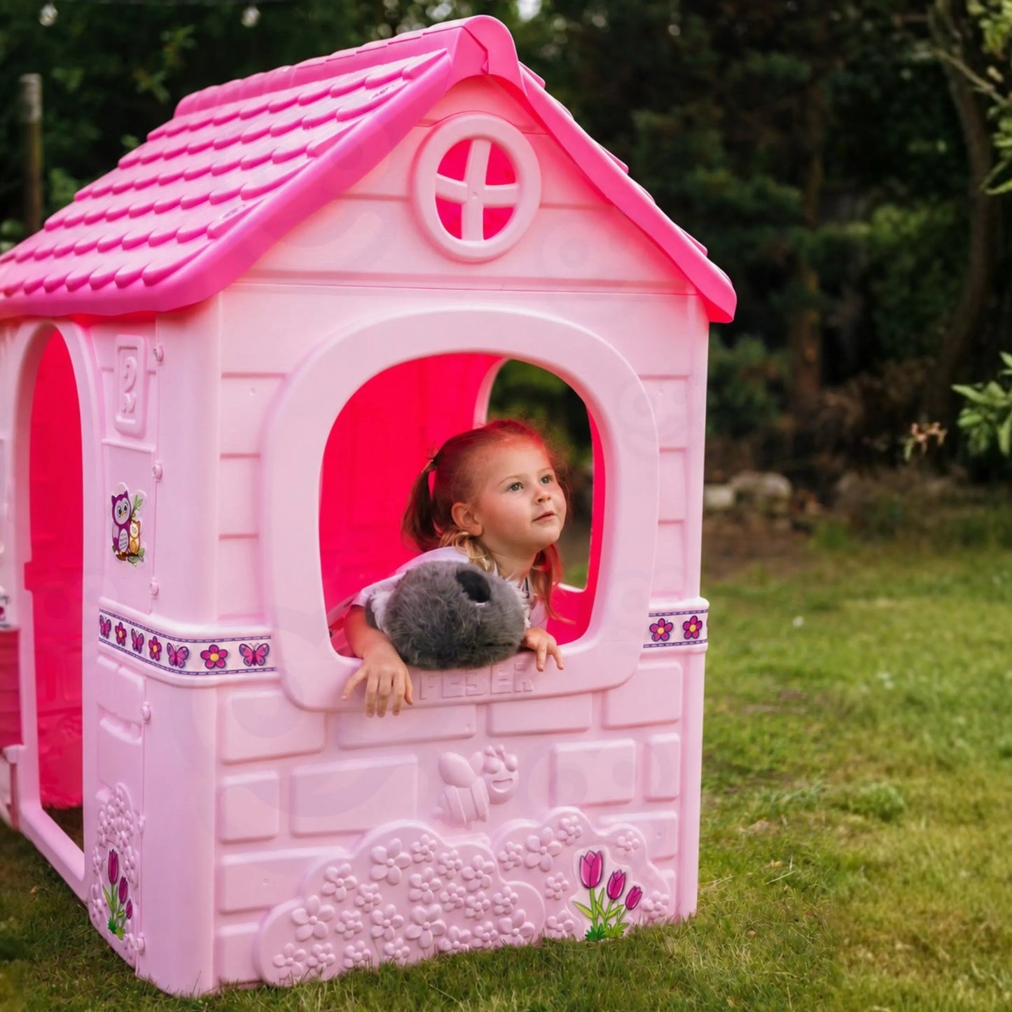 „Pink Fantasy Garden“ – rožinis sodo žaidimų namelis vaikams, 2–6 m.