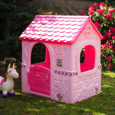„Pink Fantasy Garden“ – rožinis sodo žaidimų namelis vaikams, 2–6 m.