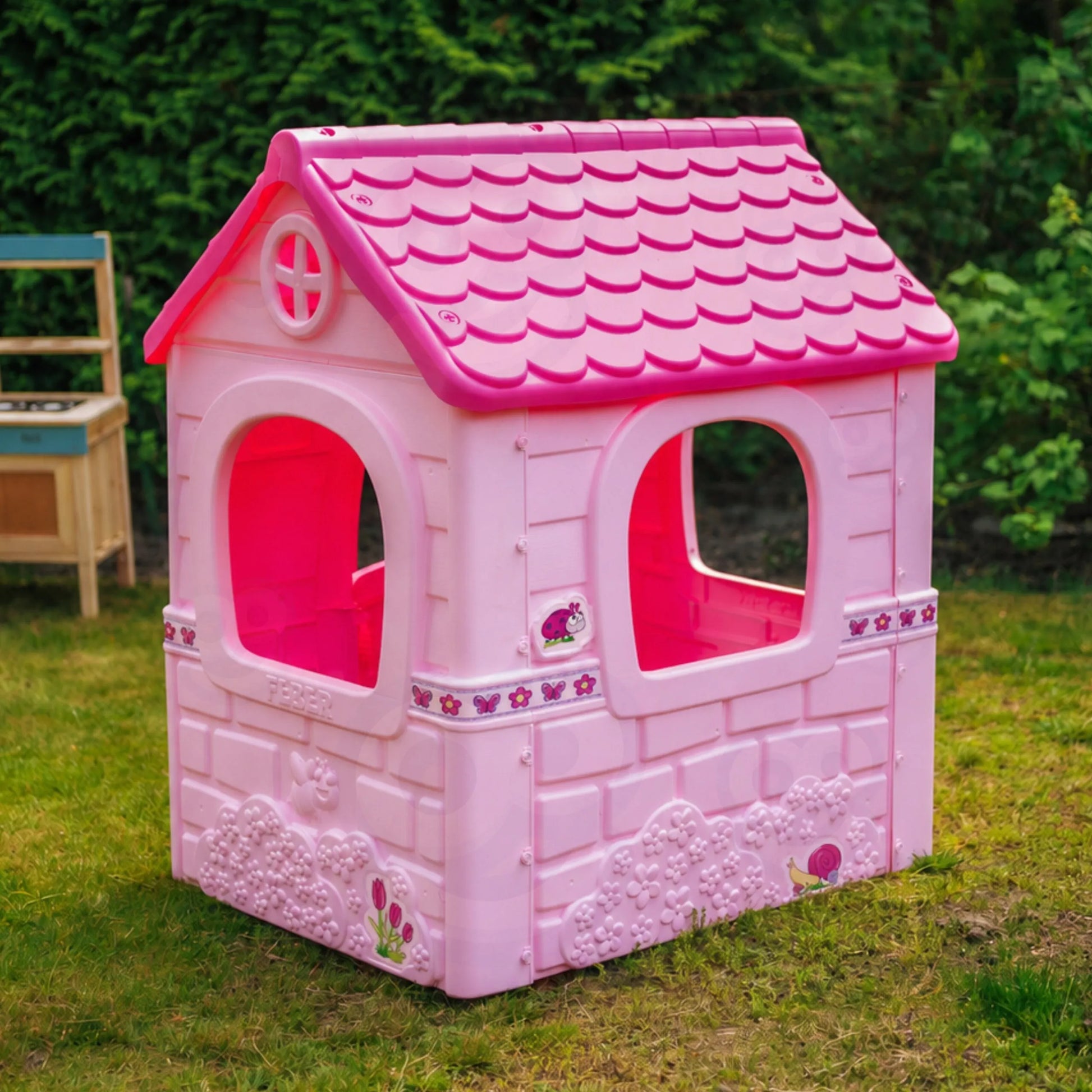 „Pink Fantasy Garden“ – rožinis sodo žaidimų namelis vaikams, 2–6 m.