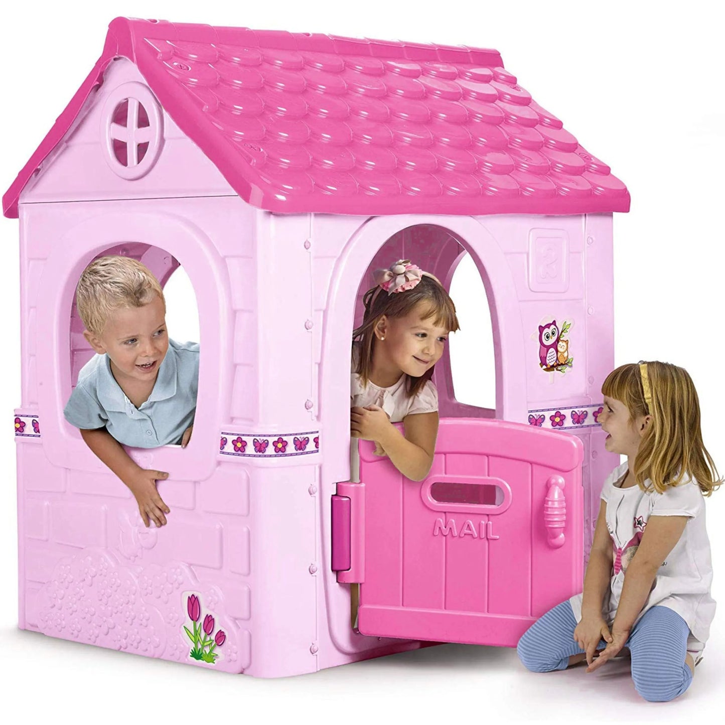 „Pink Fantasy Garden“ – rožinis sodo žaidimų namelis vaikams, 2–6 m.
