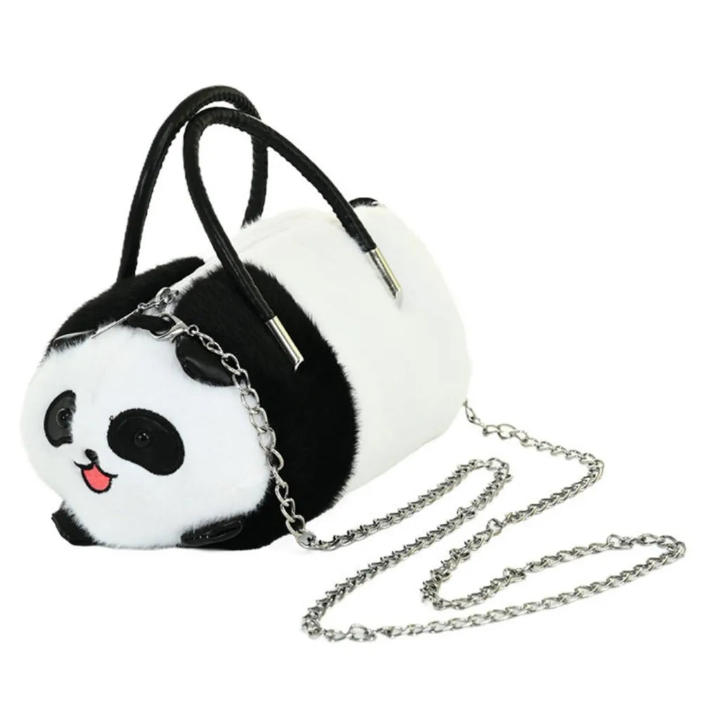 Pliušinė panda rankinė su grandinėle 20 cm