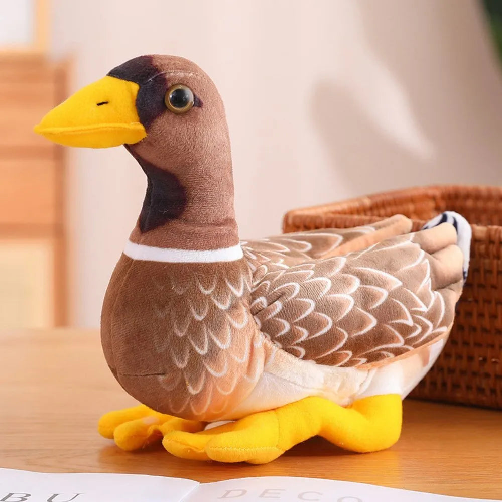 Pliušinė realistiška antis 28 cm