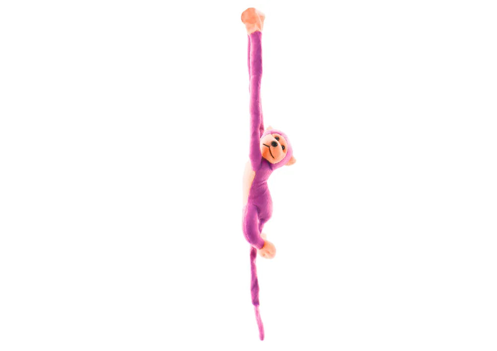 Pliušinė rožinė beždžionė su garsu, 60 cm