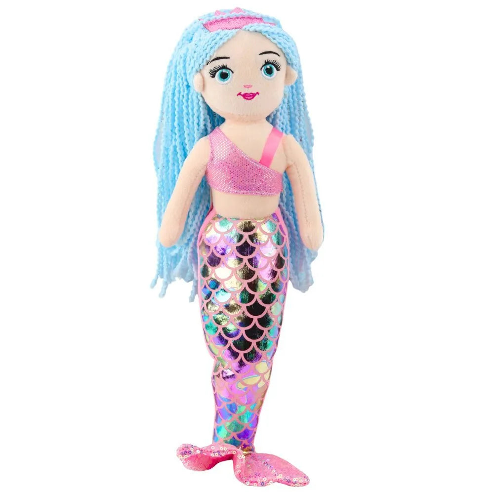 Pliušinė undinėlė su holografine uodega 48 cm