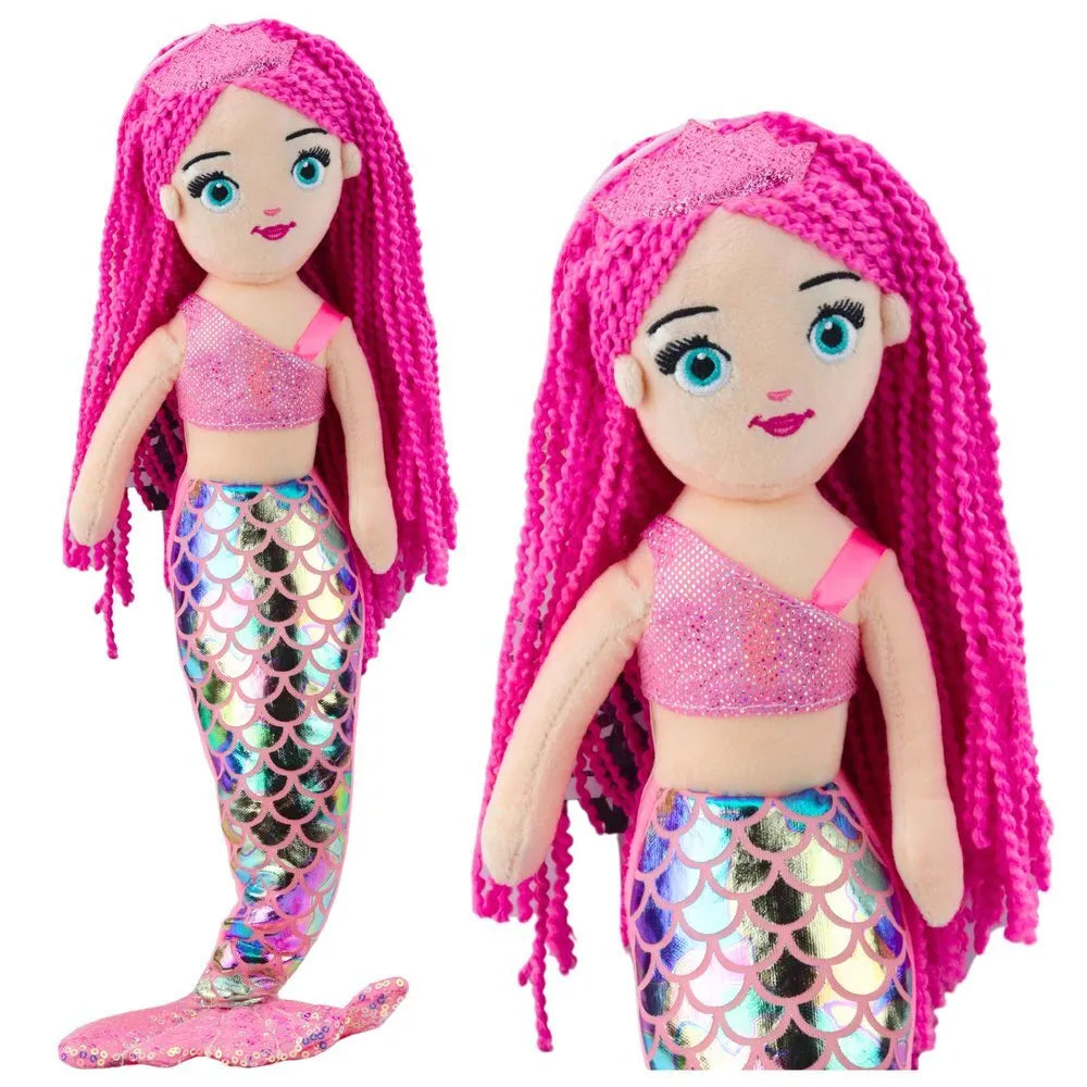 Pliušinė undinėlė su holografine uodega 48 cm
