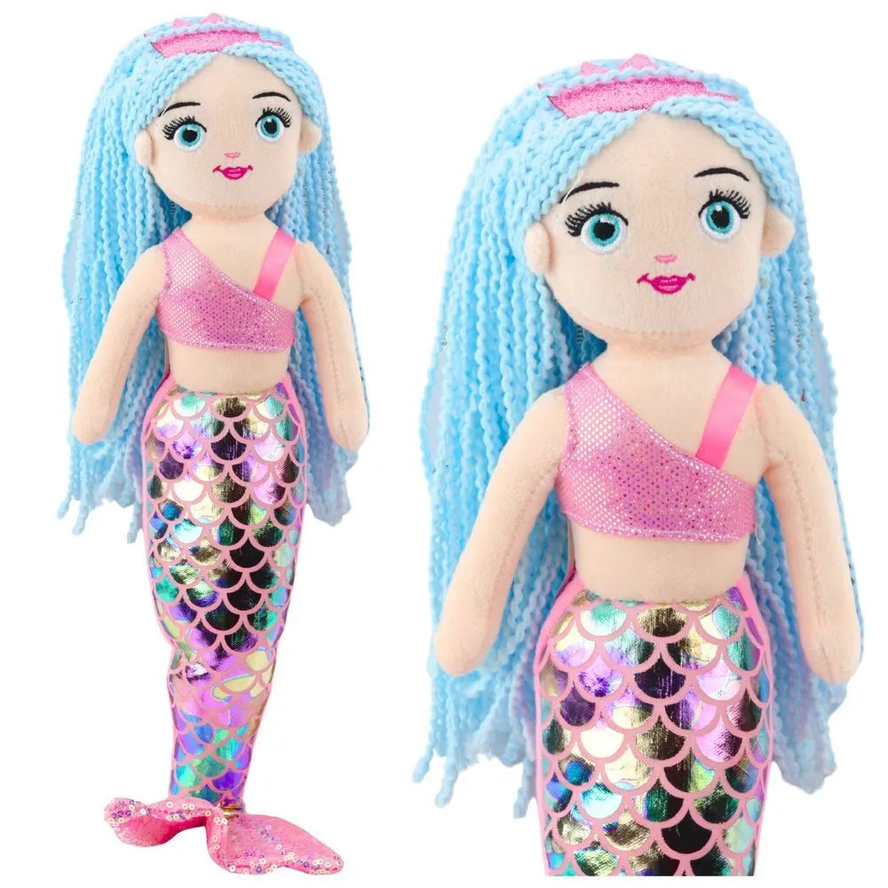 Pliušinė undinėlė su holografine uodega 48 cm
