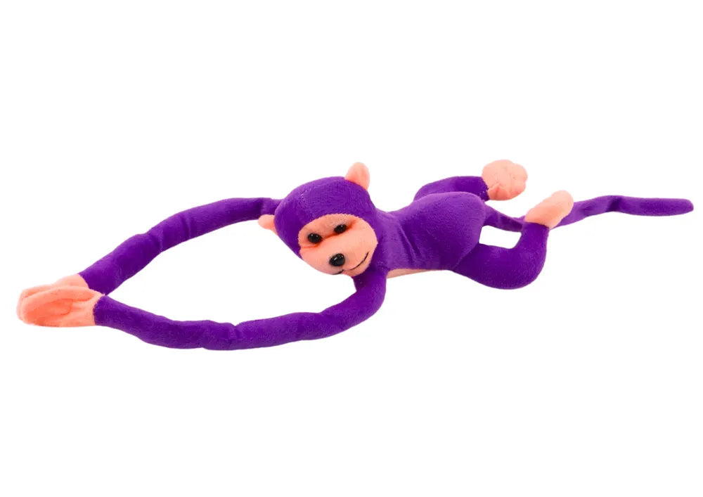 Pliušinė violetinė beždžionė su garsu, 80 cm