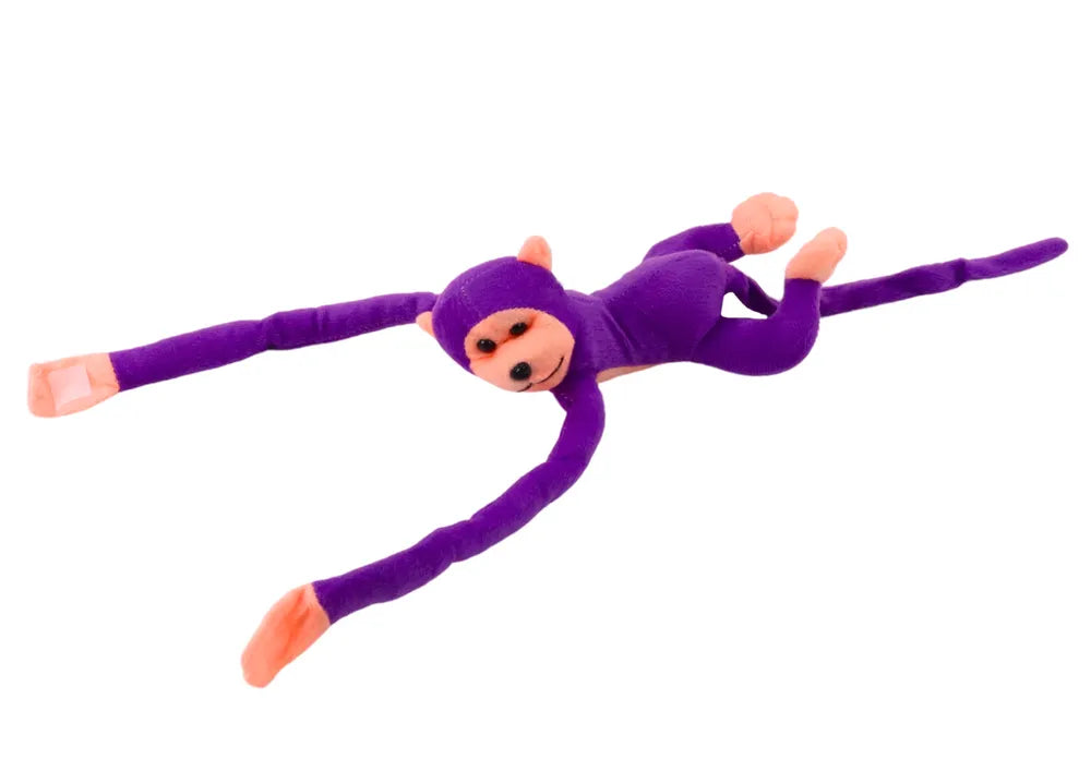 Pliušinė violetinė beždžionė su garsu, 80 cm