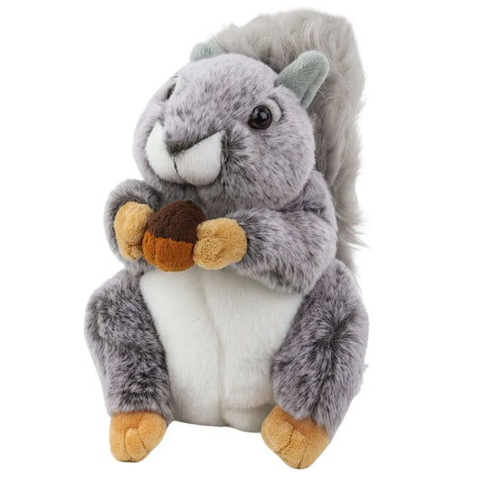 Pliušinė voverė su riešutu 22 cm