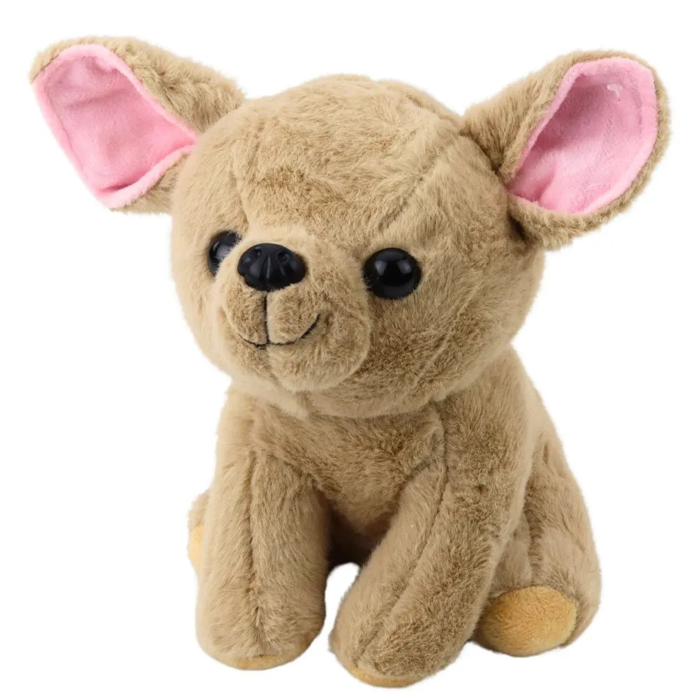 Pliušinis Chihuahua šuniukas smėlinis 22 cm