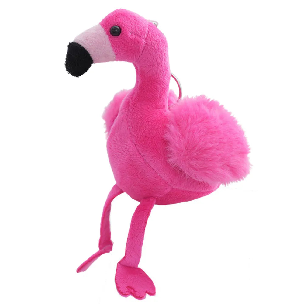 Pliušinis flamingo pakabukas 12 cm