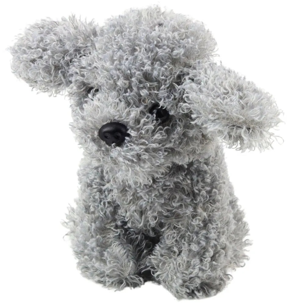 Pliušinis mini pudelis pilkas 20 cm