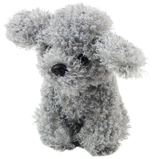 Pliušinis mini pudelis pilkas 20 cm