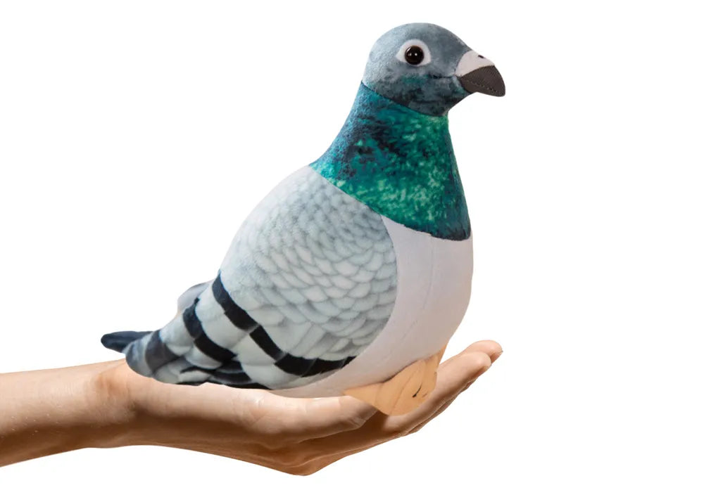 Pliušinis pilkas kuoduotasis balandis 20 cm