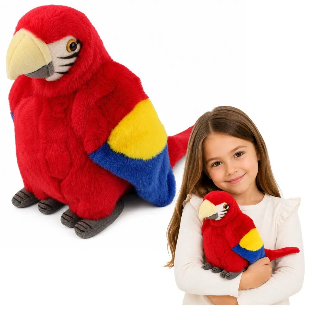 Pliušinis raudonasis ara papūgėlis – 24 cm