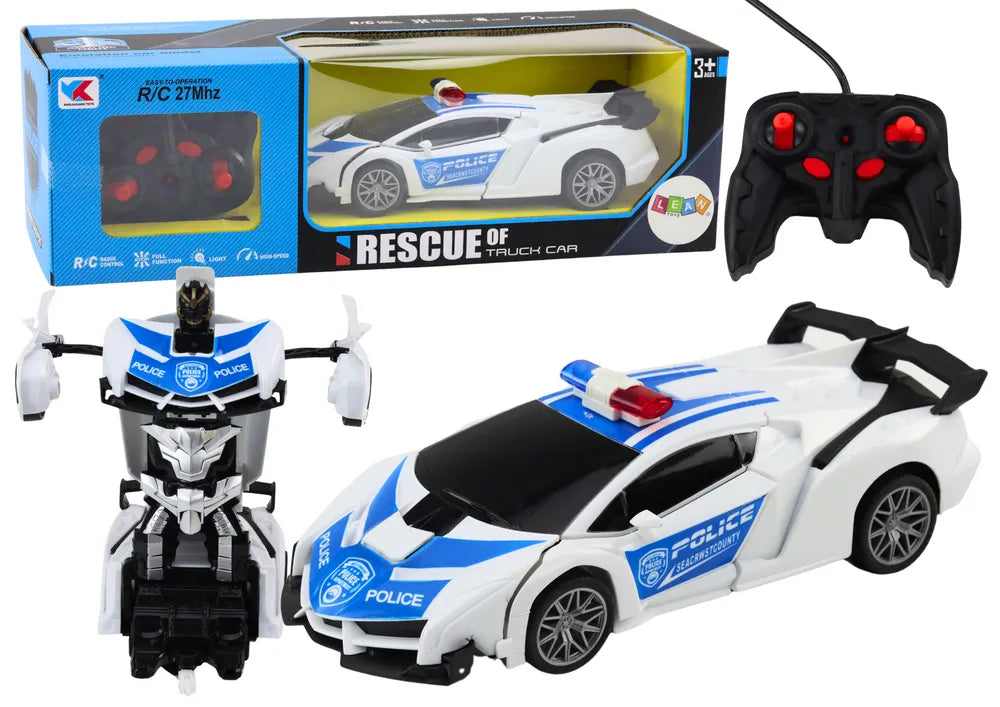 Policijos 2in1 RC robotas–automobilis