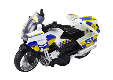 Policijos motociklas su frikciniu varikliu