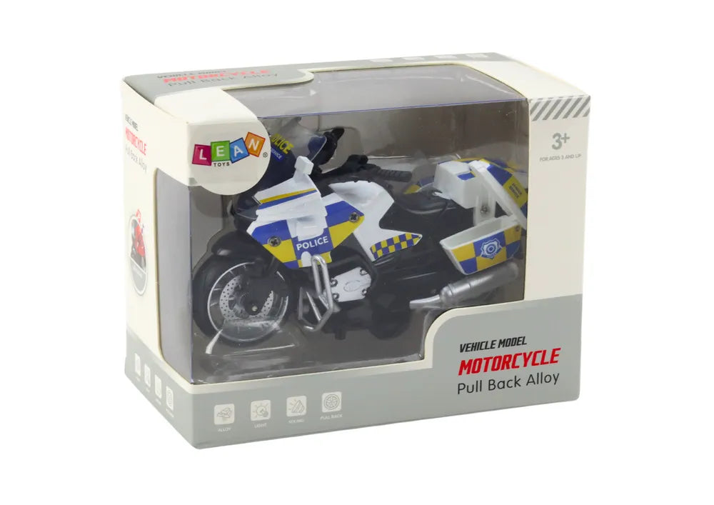 Policijos motociklas su frikciniu varikliu