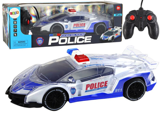 Policinis sportinis RC automobilis 1:16 su šviesomis
