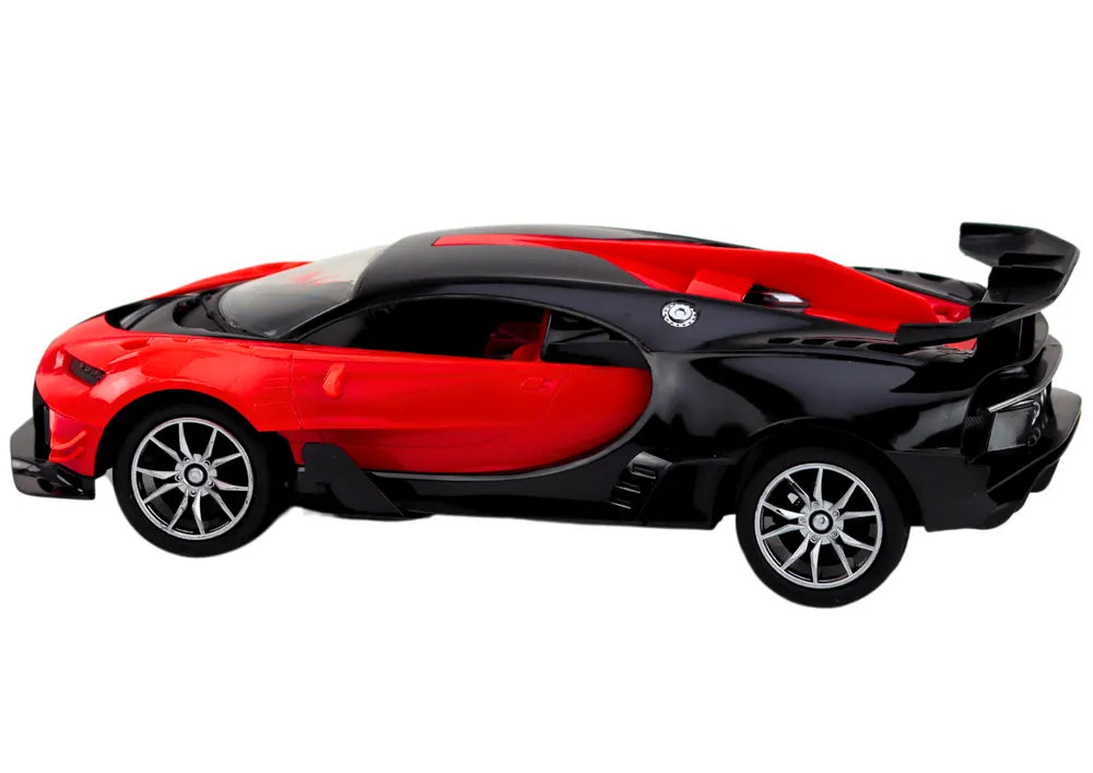 Raudonas sportinis 1:16 RC automobilis su nuotoliniu valdymu