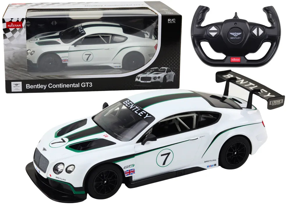 RC Bentley Continental GT3 1:14 baltas