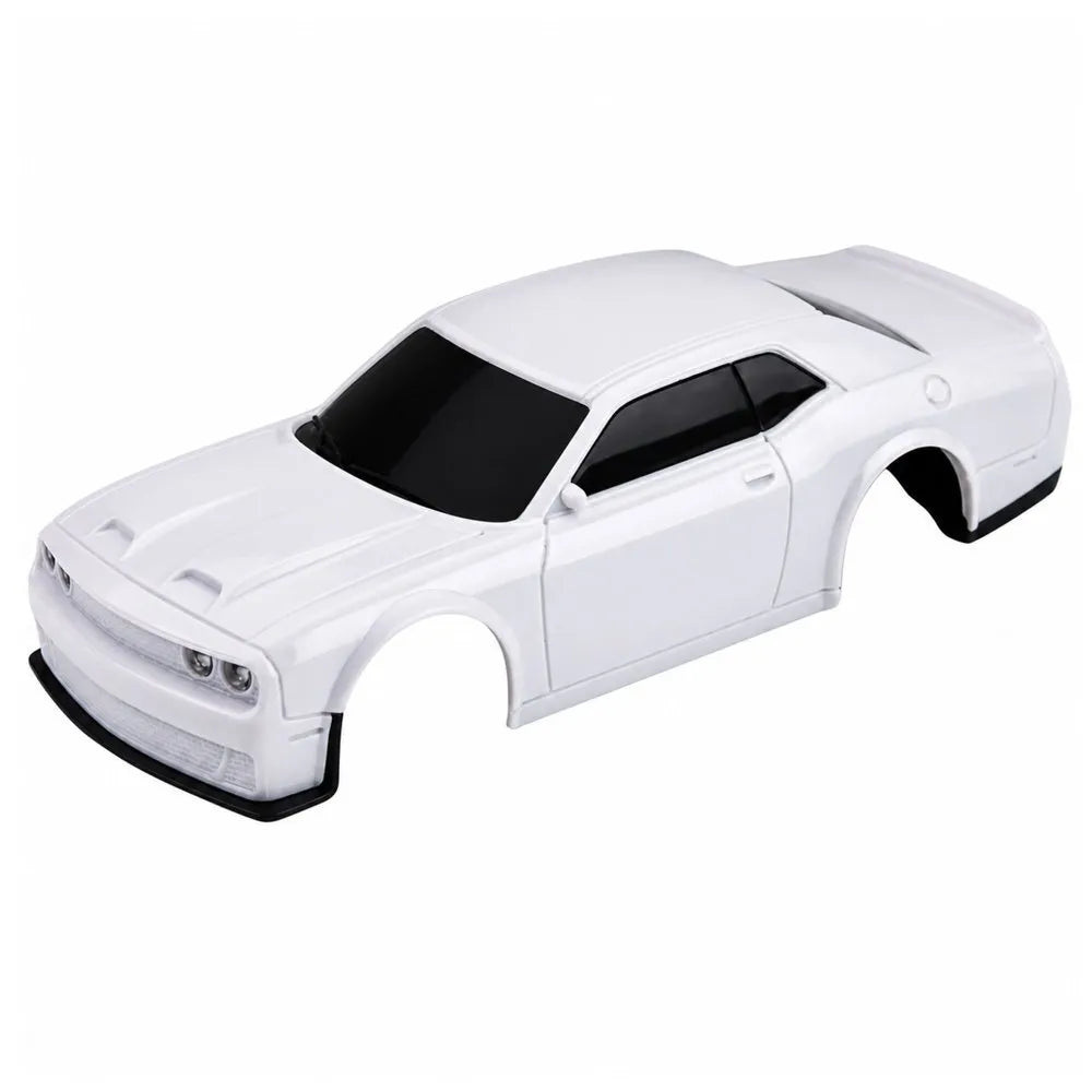 RC drifto sportinis automobilis 4WD su keičiamu kėbulu ir ratais, juodas, 1:43