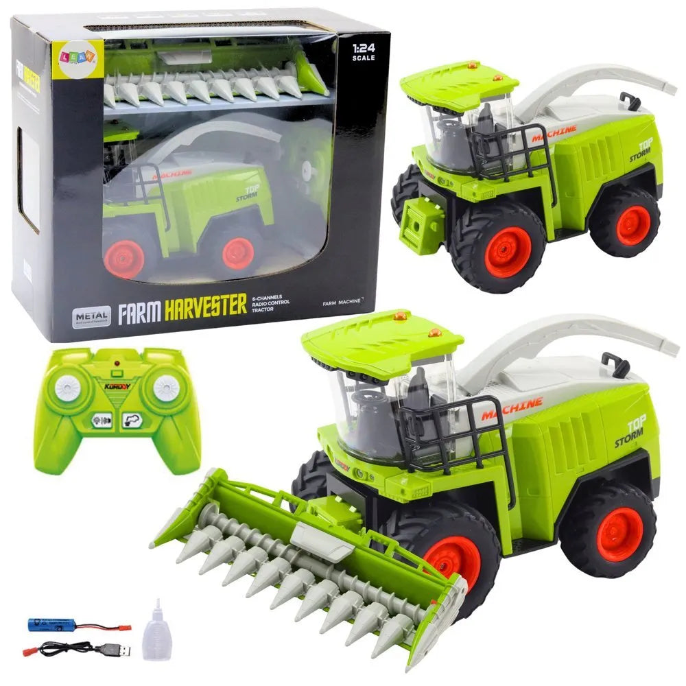 RC kombainas su kukurūzų pjaunamąja 1:24
