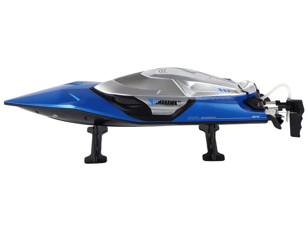 R/C motorlaivis 2.4G su LED – mėlynas, 20–30 km/val.