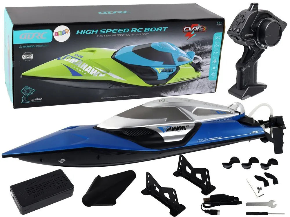 R/C motorlaivis 2.4G su LED – mėlynas, 20–30 km/val.