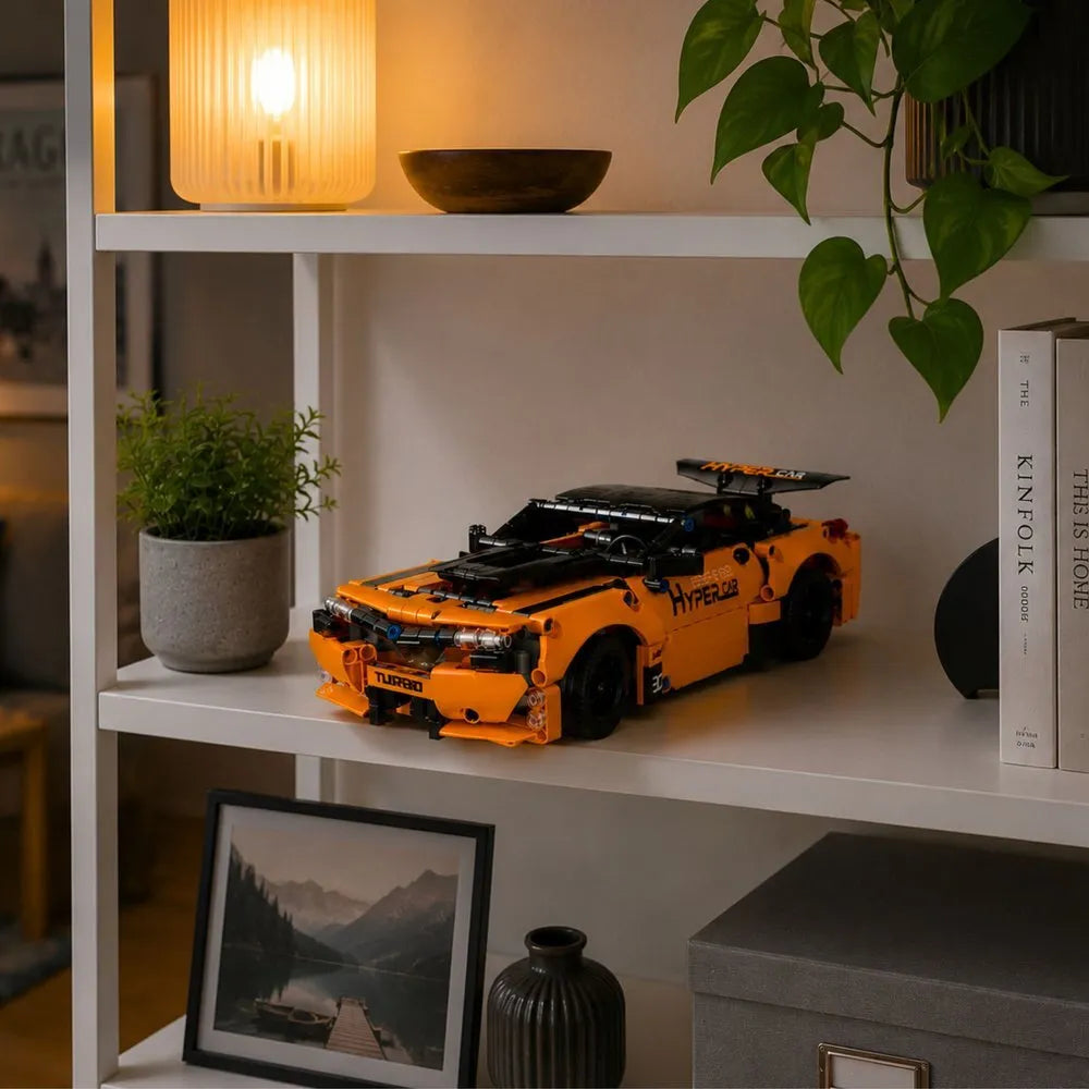 „RC Orange Racer 545“ – oranžinis RC sportinio automobilio konstruktorius iš 545 detalių