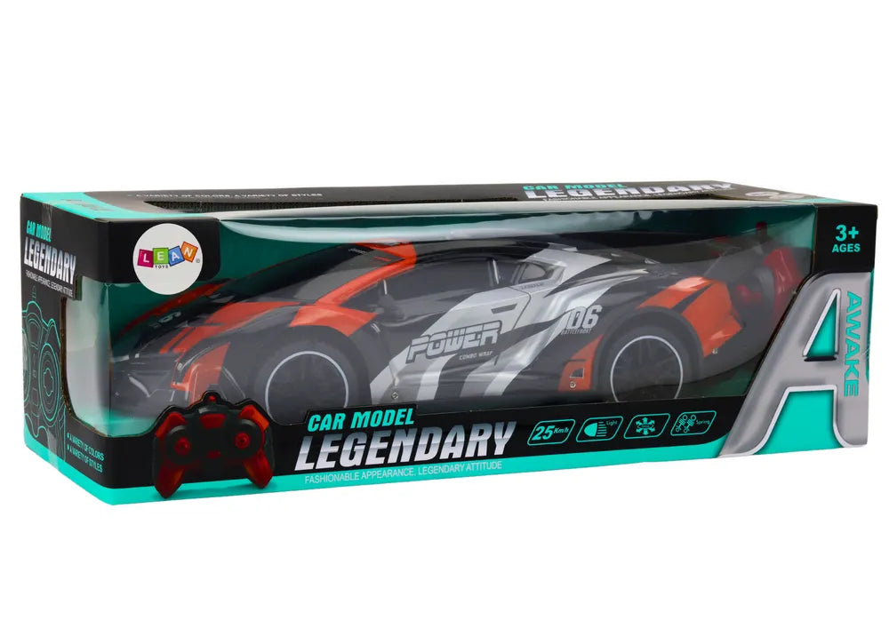 R/C sportinis automobilis 1:10 – pilkas ir oranžinis, iki 25 km/val.