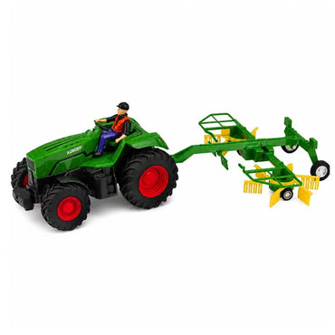 RC traktorius su grėbliu ir ūkininku 1:24