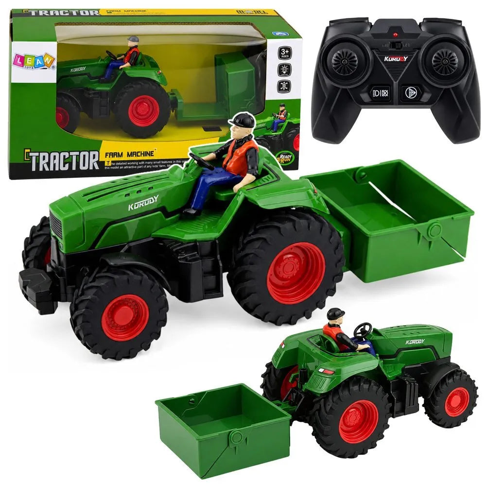 RC traktorius su krovininiu priekabos konteineriu 1:24