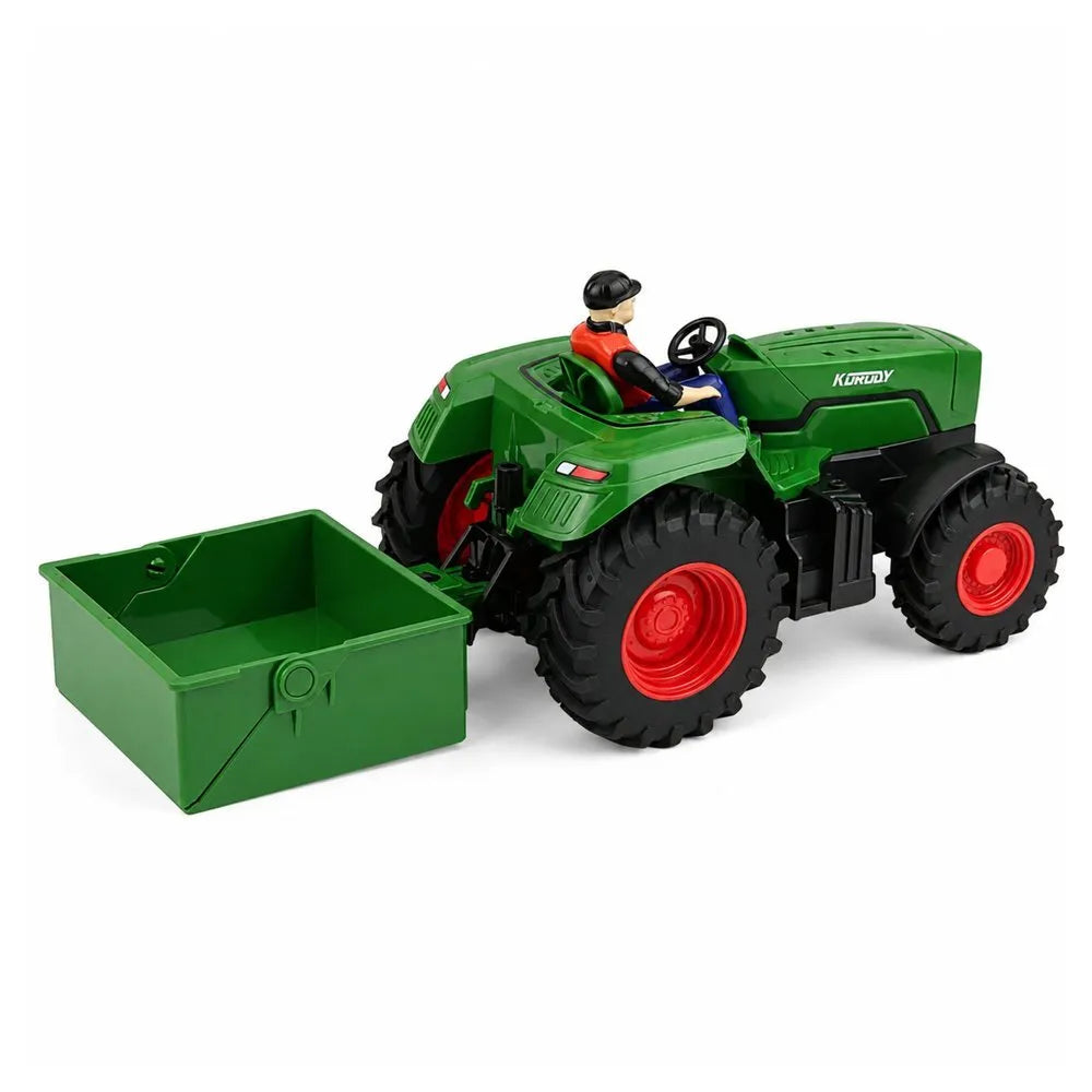 RC traktorius su krovininiu priekabos konteineriu 1:24
