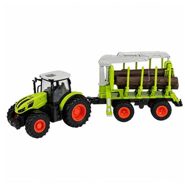 RC traktorius su miško priekaba ir rąstų griebtuvu 1:24