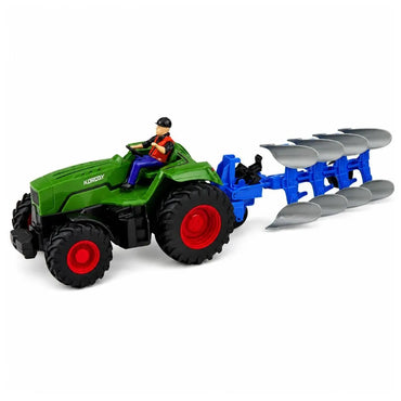 RC traktorius su plūgu ir ūkininku 1:24