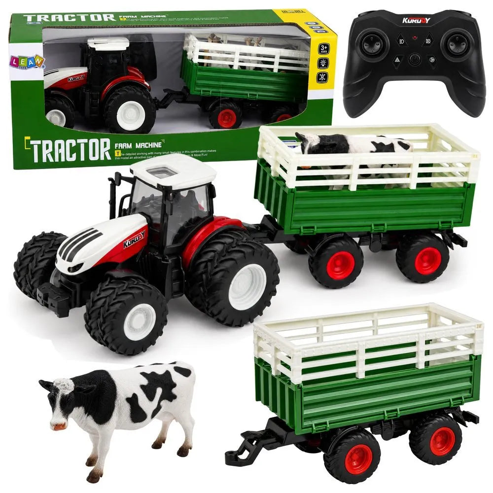 RC traktorius su priekaba ir karve 1:24
