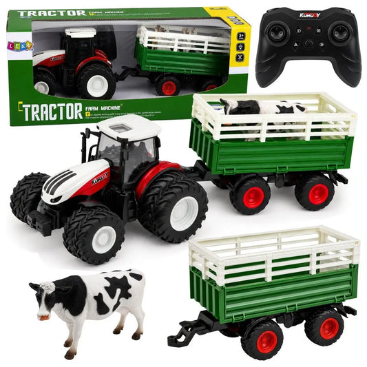 RC traktorius su priekaba ir karve 1:24