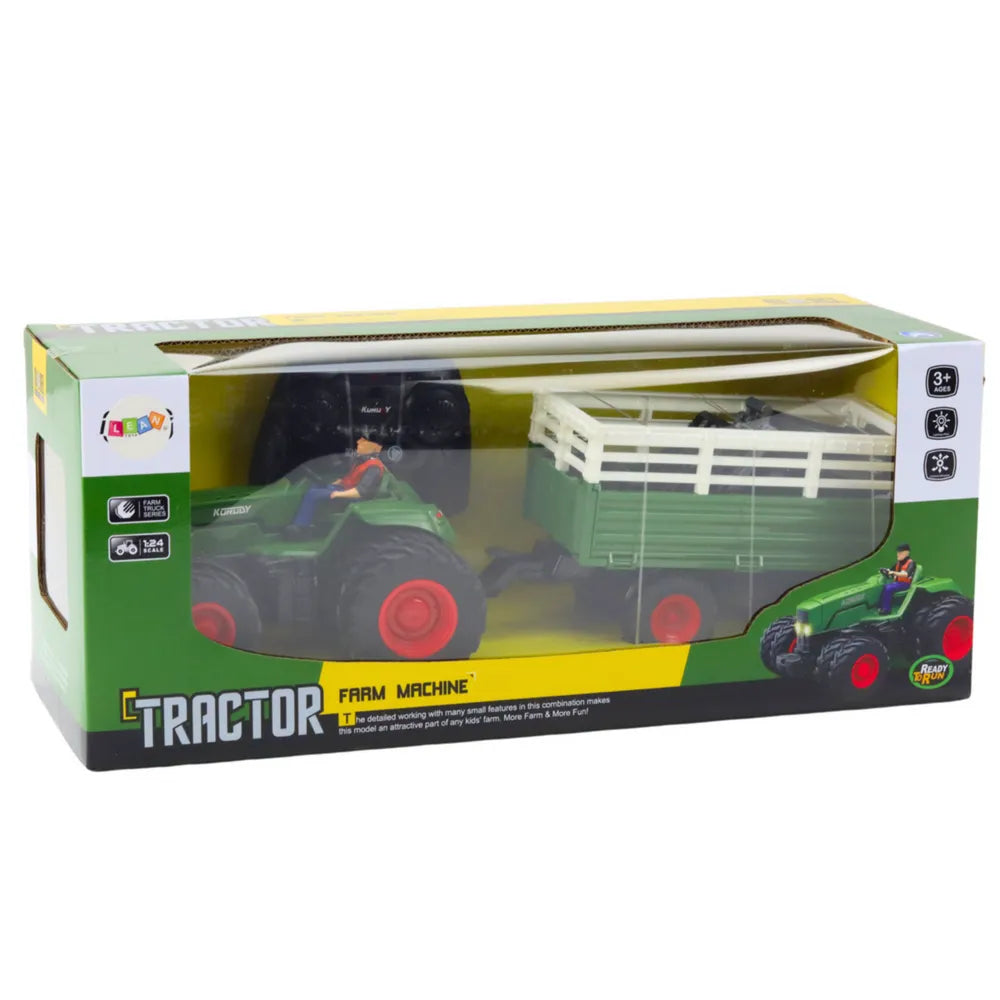 RC traktorius su priekaba ir šakėmis 1:24