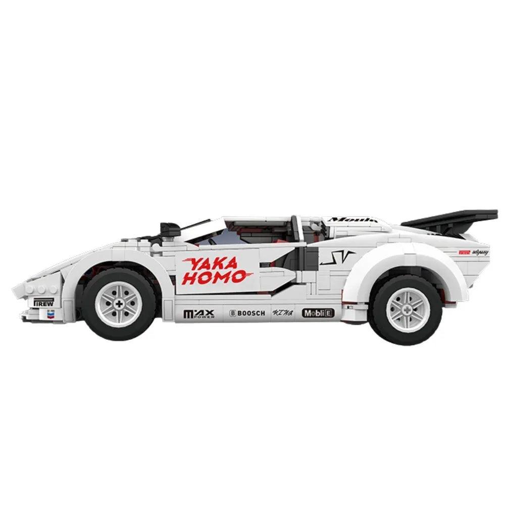 „RC White Supercar 1384“ – baltas RC sportinio automobilio konstruktorius iš 1384 detalių
