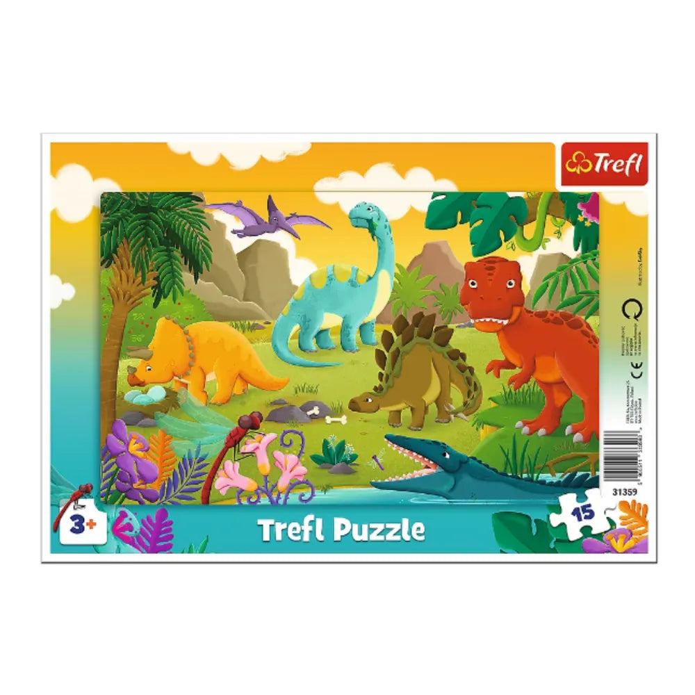 Rėminė dėlionė 15 dalių – „Dinozaurai“