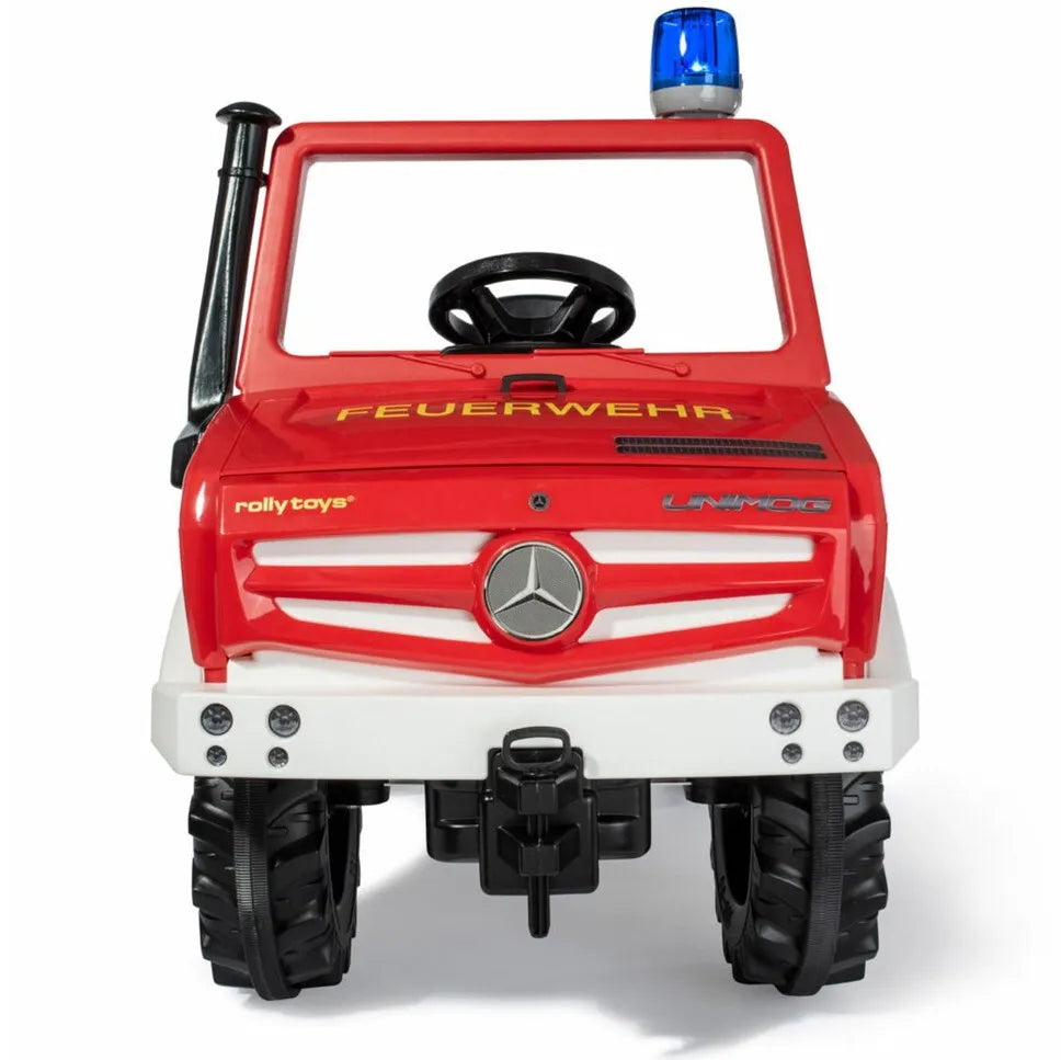 „Rolly Toys“ Mercedes-Benz Unimog ugniagesių pedalinis automobilis su švyturėliu