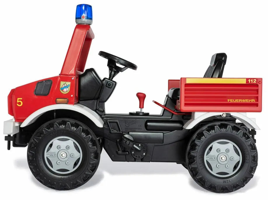„Rolly Toys“ Mercedes-Benz Unimog ugniagesių pedalinis automobilis su švyturėliu