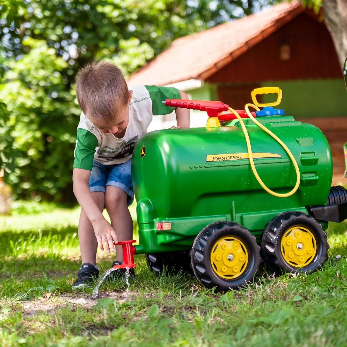 Rolly Toys rollyTanker John Deere dviejų ašių cisterna su pompa