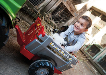„Rolly Toys“ traktoriaus priekaba „rollyTrailer“ su atsidarančiais šonais