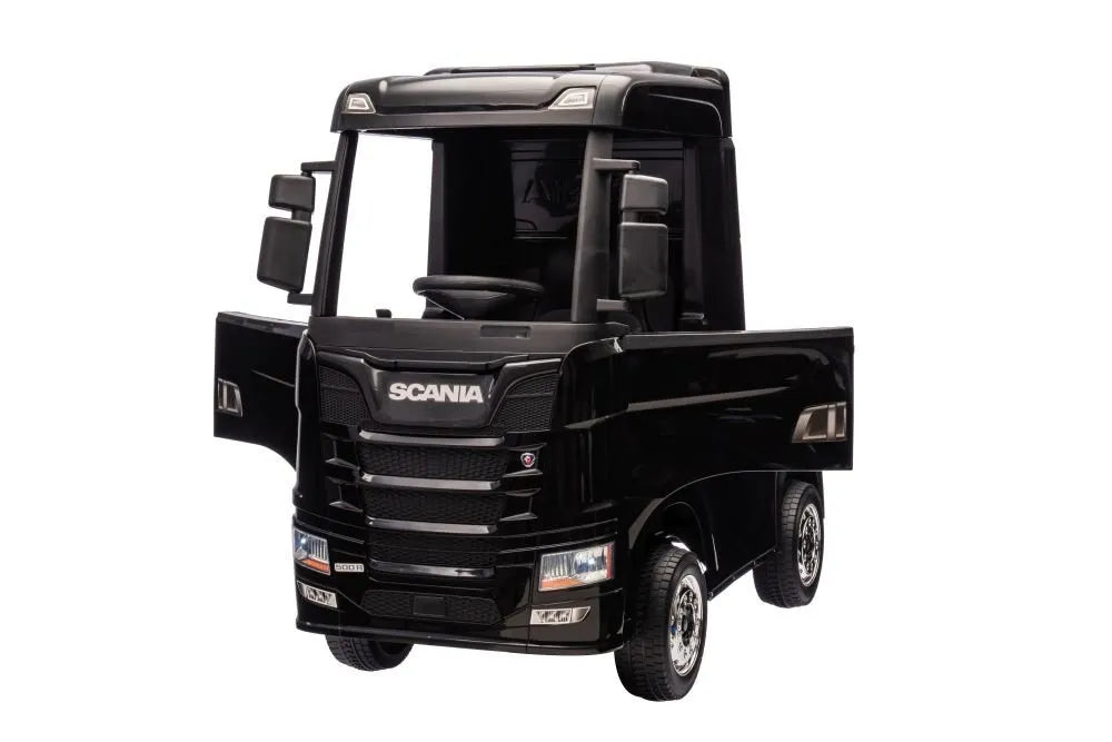 SCANIA 500R HL698 akumuliatorinis automobilis vaikams, juodas, 4×4