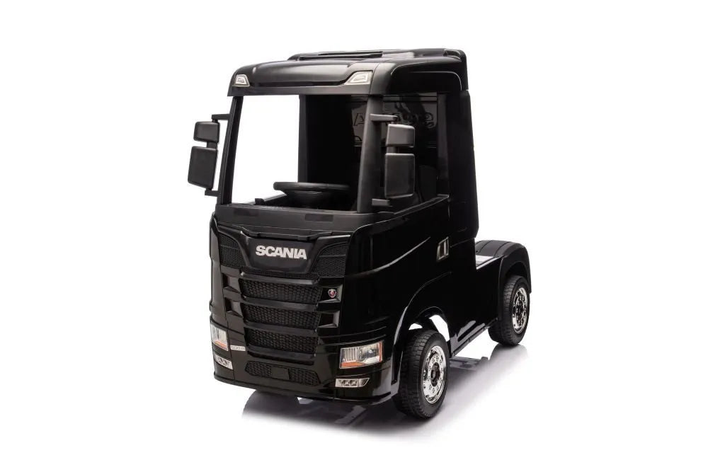 SCANIA 500R HL698 akumuliatorinis automobilis vaikams, juodas, 4×4